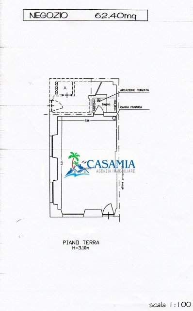 Locale a reddito centro San Benedetto Del Tronto A - Locale Commerciale Via Bezzecca 30, San Benedetto del Tronto - planimetria 1