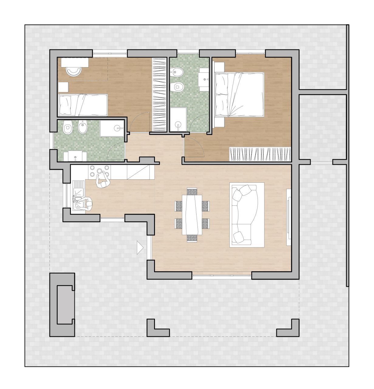 0 PLANIMETRIA - Independent house Via Campo Maro snc, Fiano Romano - floor plans 1