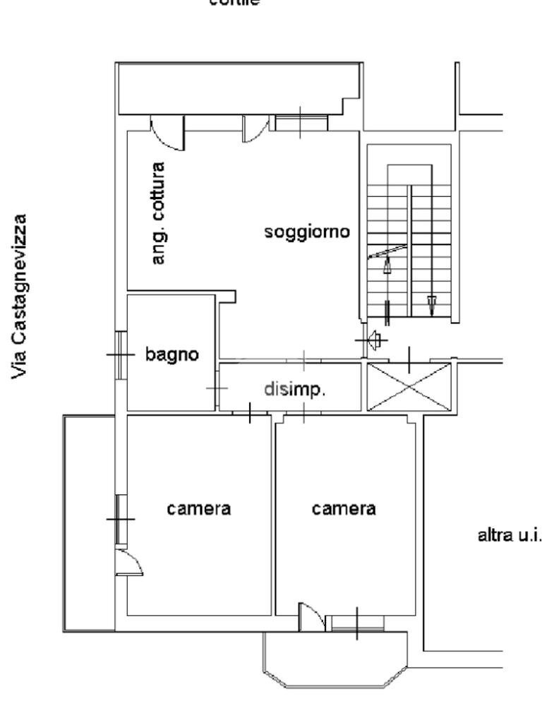 Three-room apartment Corso Francia, Collegno - floor plans 1
