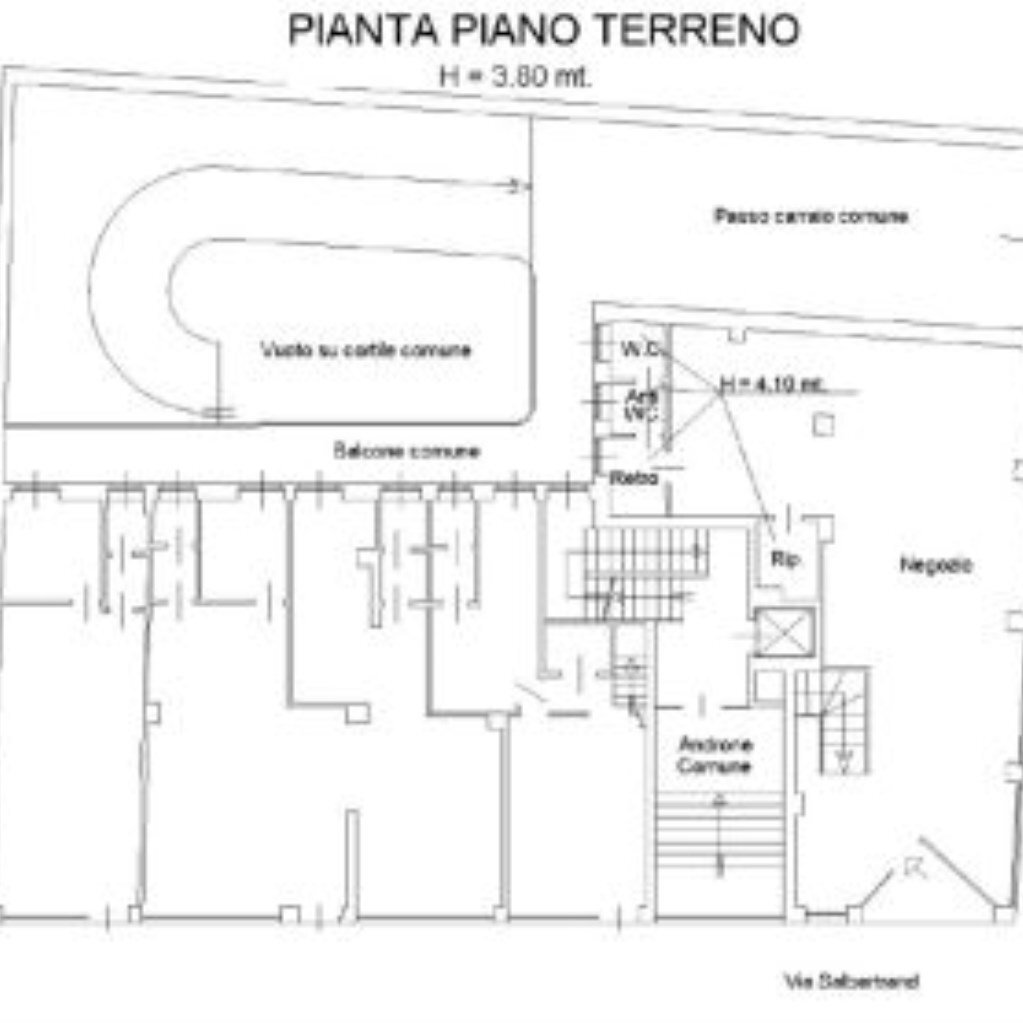 Negozio Salbertrand, 69, Torino (zona Parella) - planimetria 1
