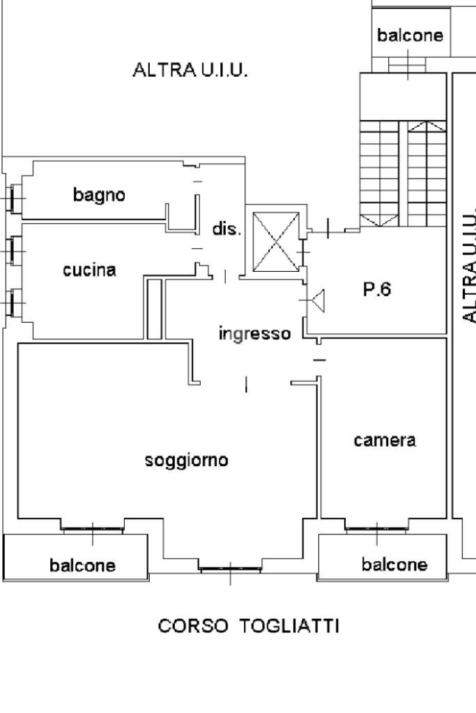 Four-room apartment Corso palmiro togliatti, Collegno - floor plans 1