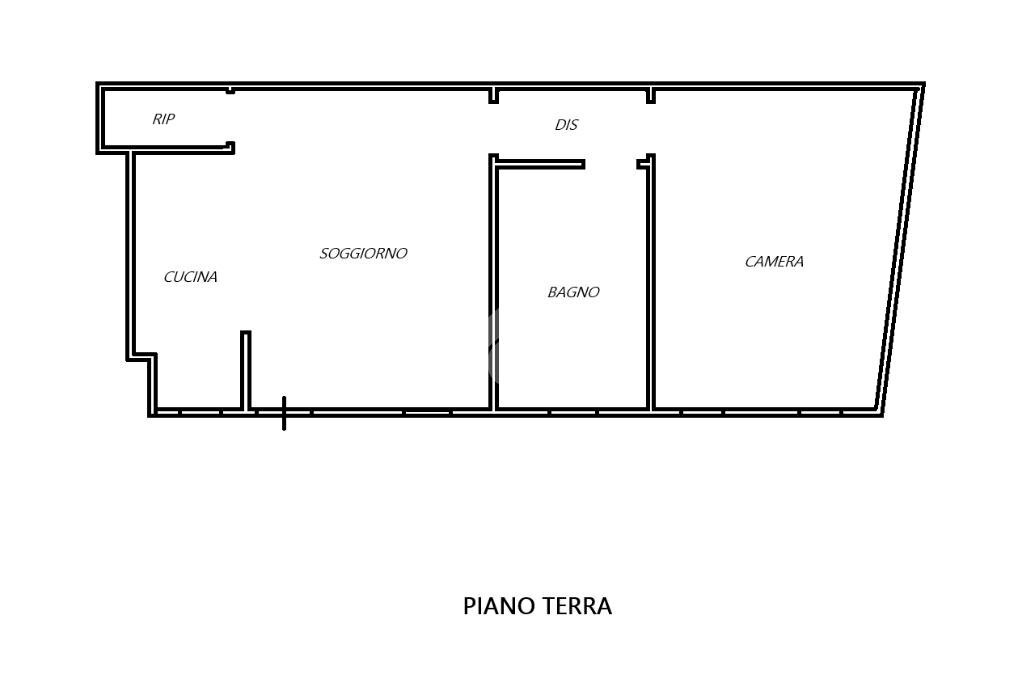 Two-room apartment Piazza del Popolo, Poggio Renatico - floor plans 1