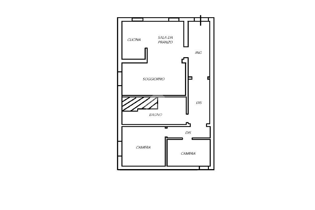 Trilocale Via Saldone, Poggio Renatico - planimetria 1