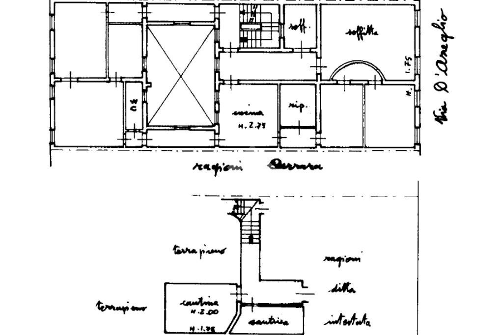Apartment Strada Massimo D'Azeglio, Parma (neighborhood Oltretorrente) - floor plans 1