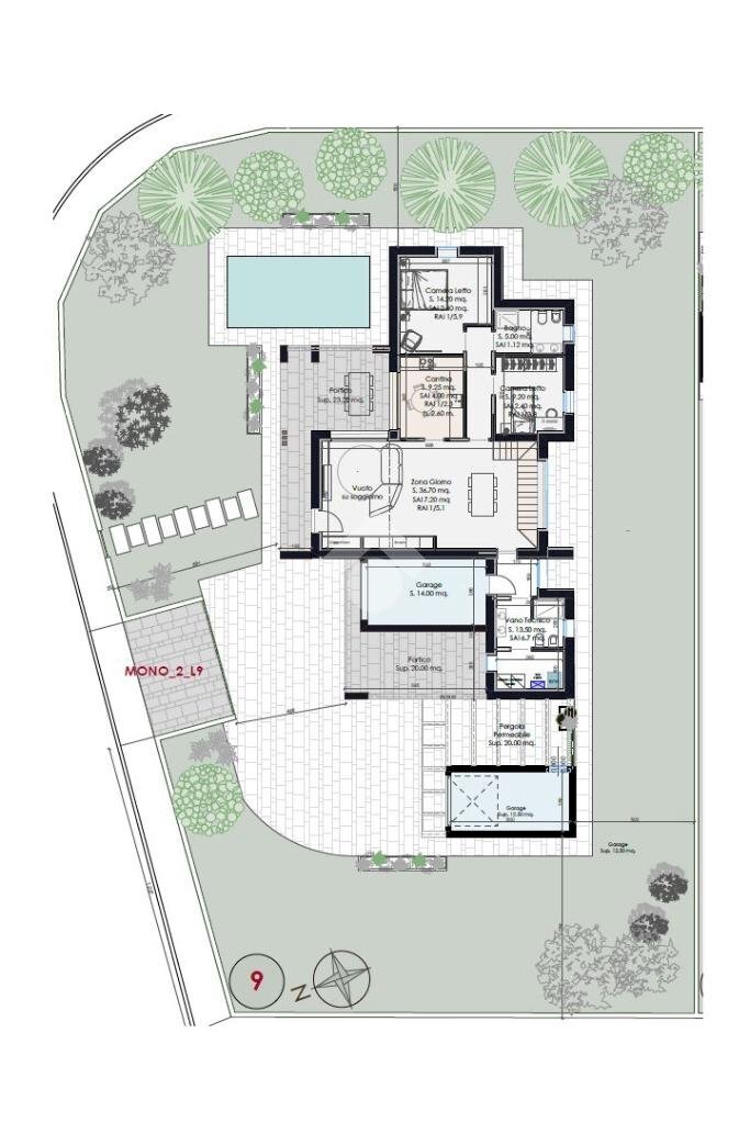 Villa Str. Martinella, Parma (neighborhood Alberi) - floor plans 1