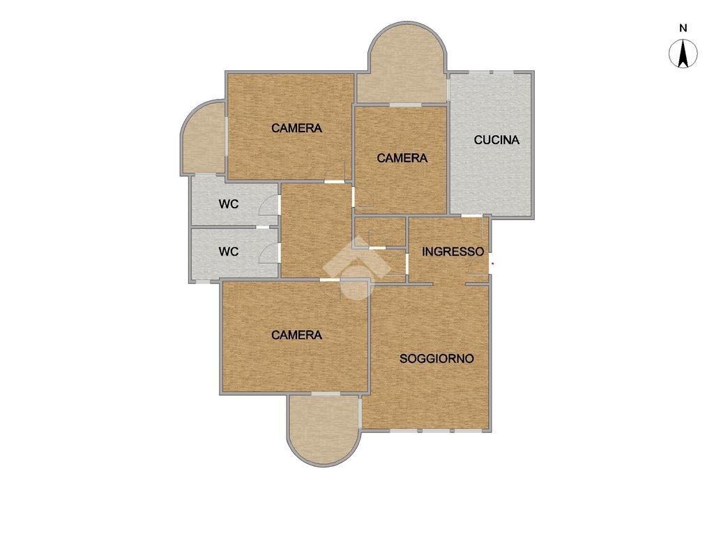 Quadrilocale Via Sapri, Milano (zona Musocco) - planimetria 1