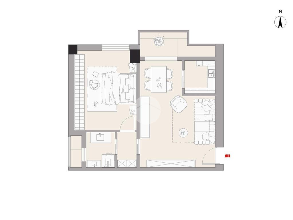 Bilocale Via Giambellino, Milano (zona Giambellino) - planimetria 1