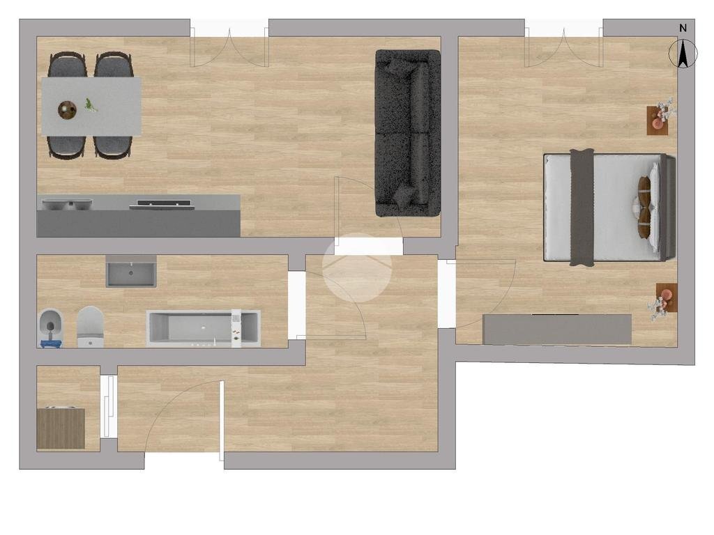 Bilocale Corso Lodi, Milano (zona Ticinese) - planimetria 1