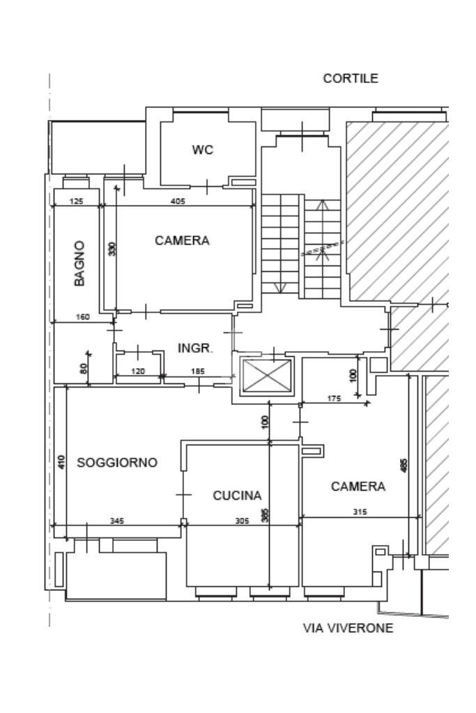 Quadrilocale Via Viverone, Torino (zona Parella) - planimetria 1