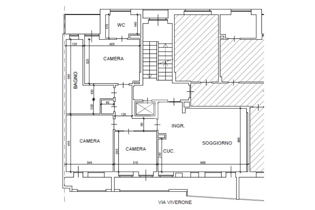 Appartamento Via Viverone, Torino (zona Parella) - planimetria 1