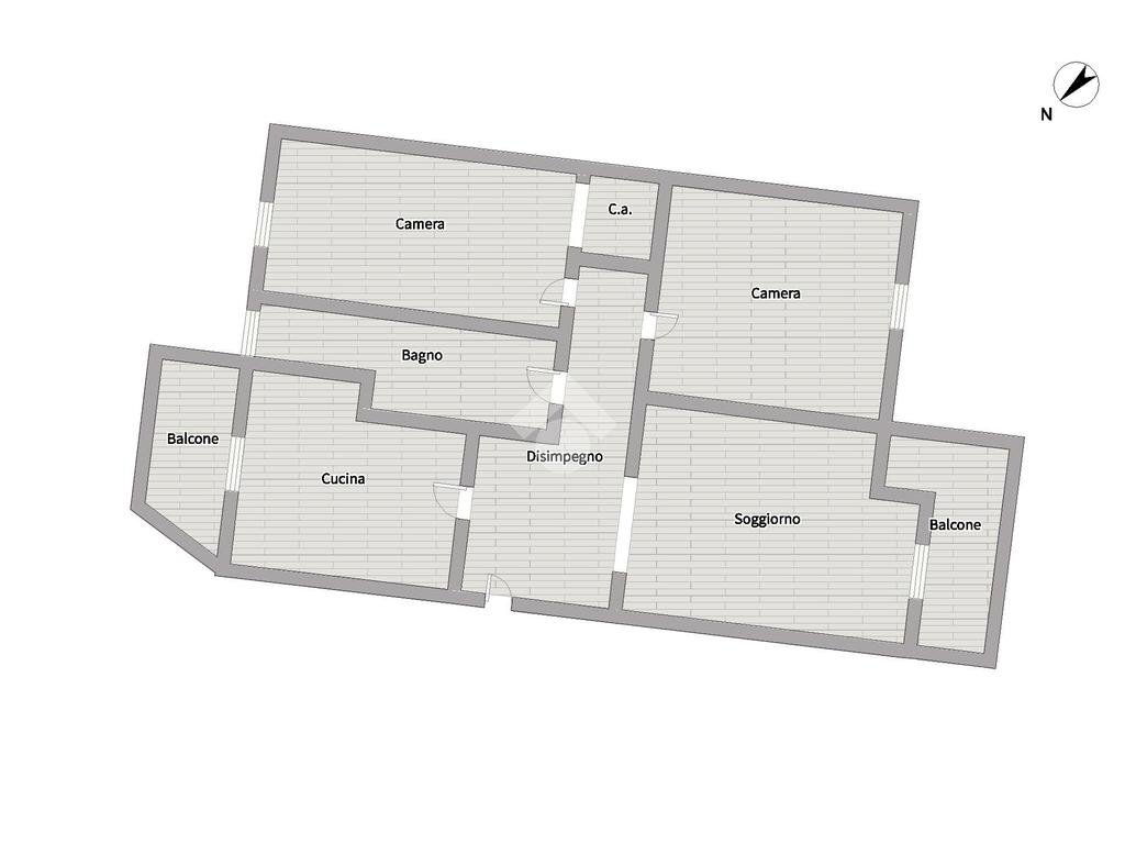 Quadrilocale Corso Agnelli, Torino (zona Santa Rita) - planimetria 1