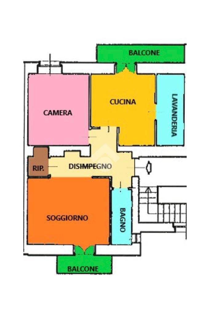 Three-room apartment Via Carlo Alberto, Alessandria - floor plans 1