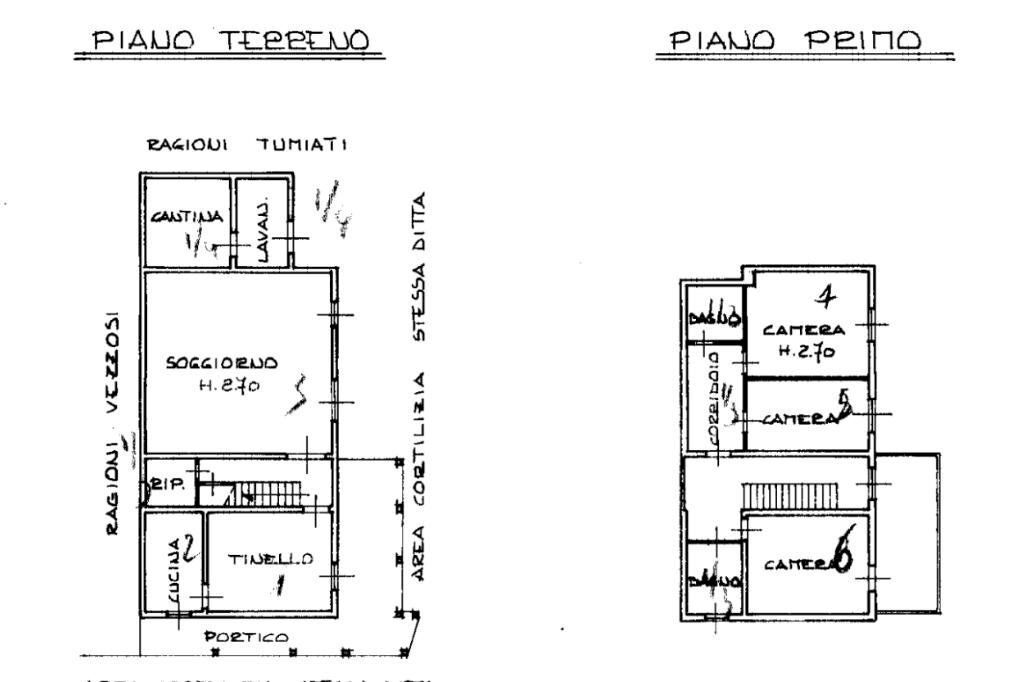 Villa Via Case Vecchie, Parma (zona Ravadese) - planimetria 1