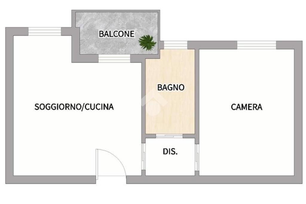 Two-room apartment Via volta, Rho - floor plans 1