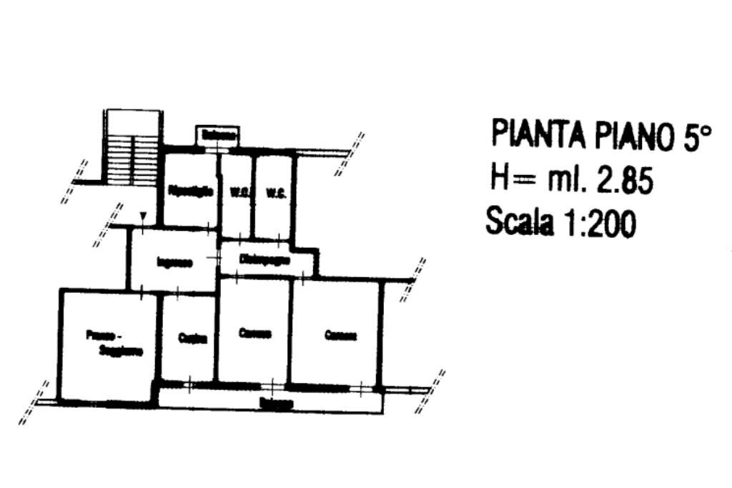 Four-room apartment Viale A. Gramsci, Modena (neighborhood Sacca) - floor plans 1