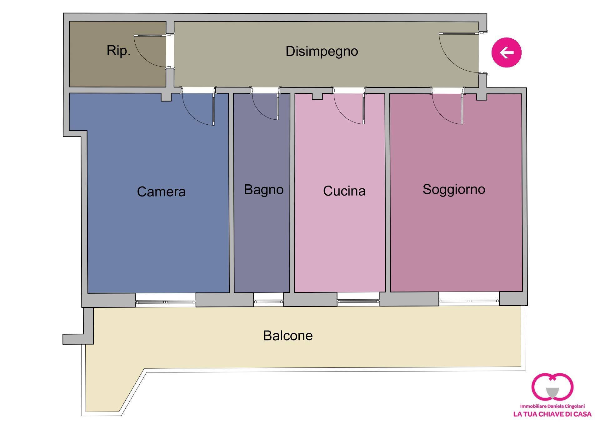 Foto 15 - Two-room apartment via Giovane Italia
 
2, Varazze - floor plans 1