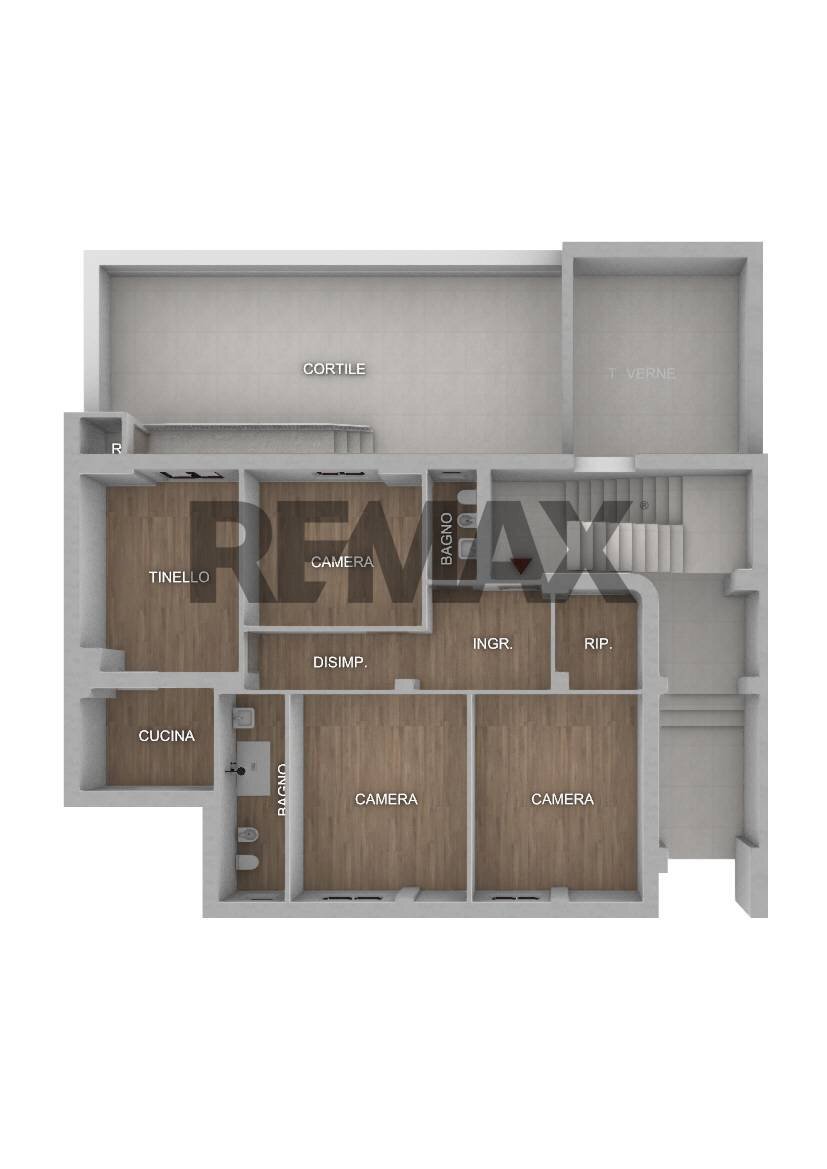 Pianta 3D - Four-room apartment Via Giuseppe Di Vittorio
 
18, Lucera - floor plans 1