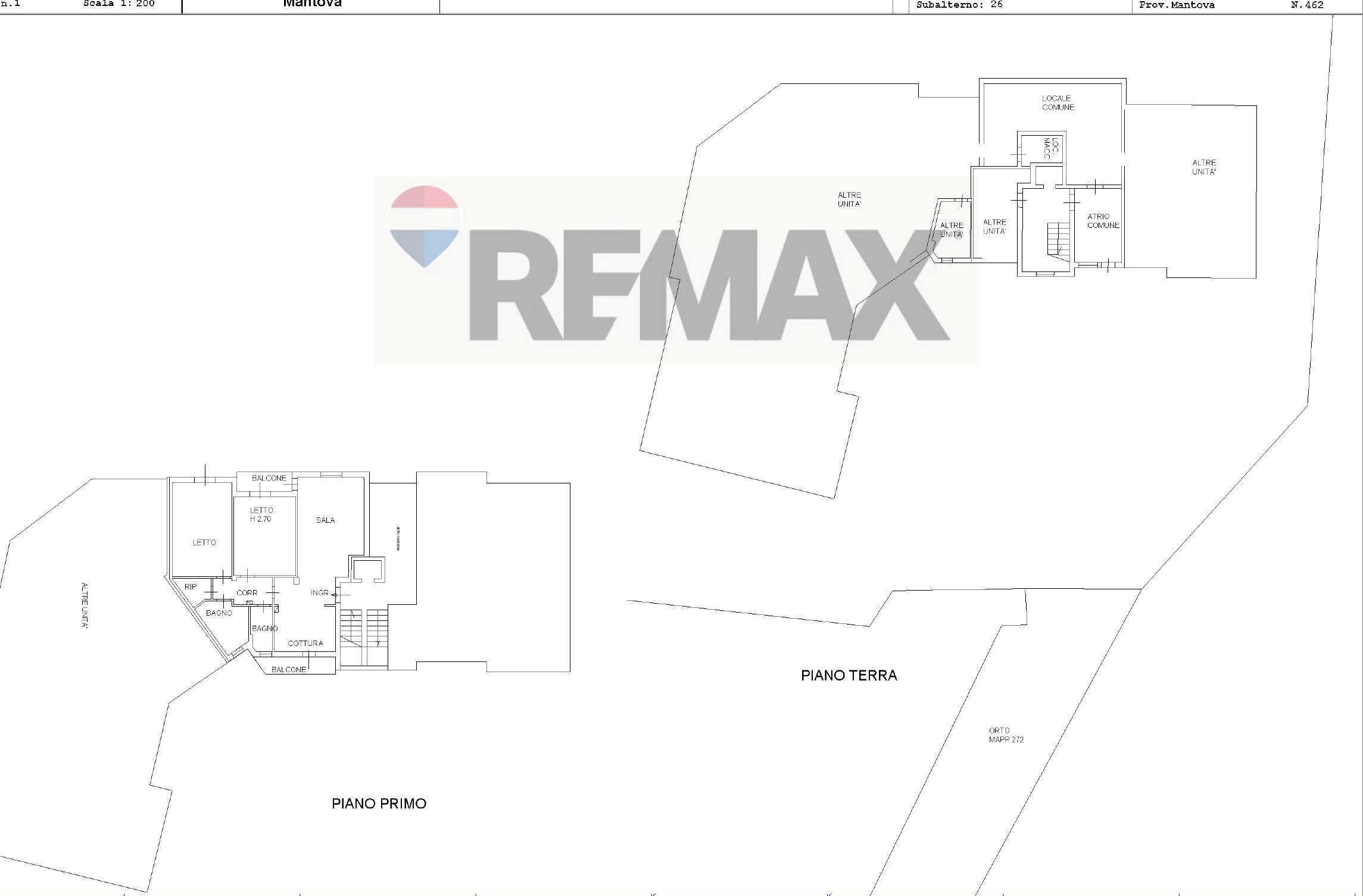 Pianta 2D - Three-room apartment Via di Vittorio
 
49/A, Mantova - floor plans 1