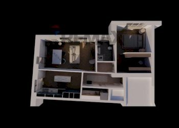 Pianta 3D - Two-room apartment Via Santa Gorizia
25, Alessandria - photo 10