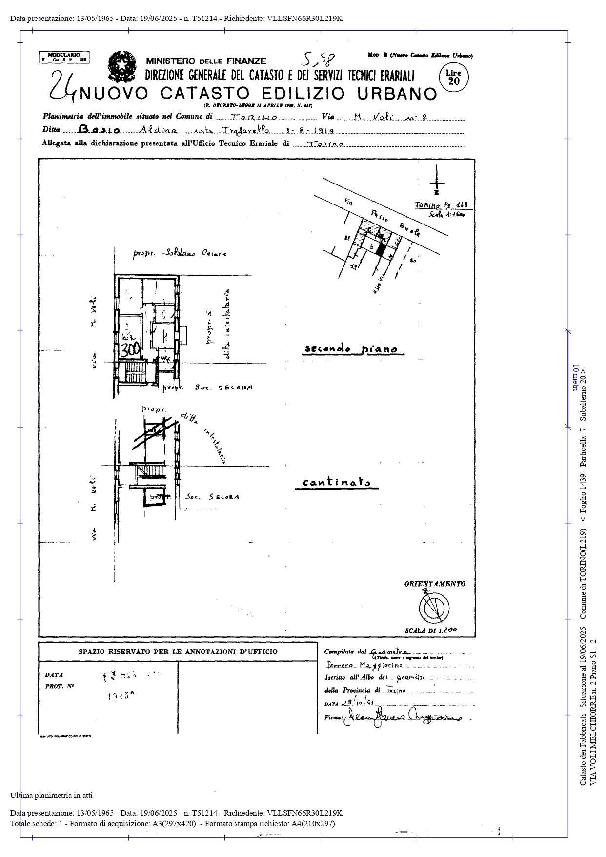 Foto 17 - Trilocale Via Melchiorre Voli
 
2, Torino - planimetria 1