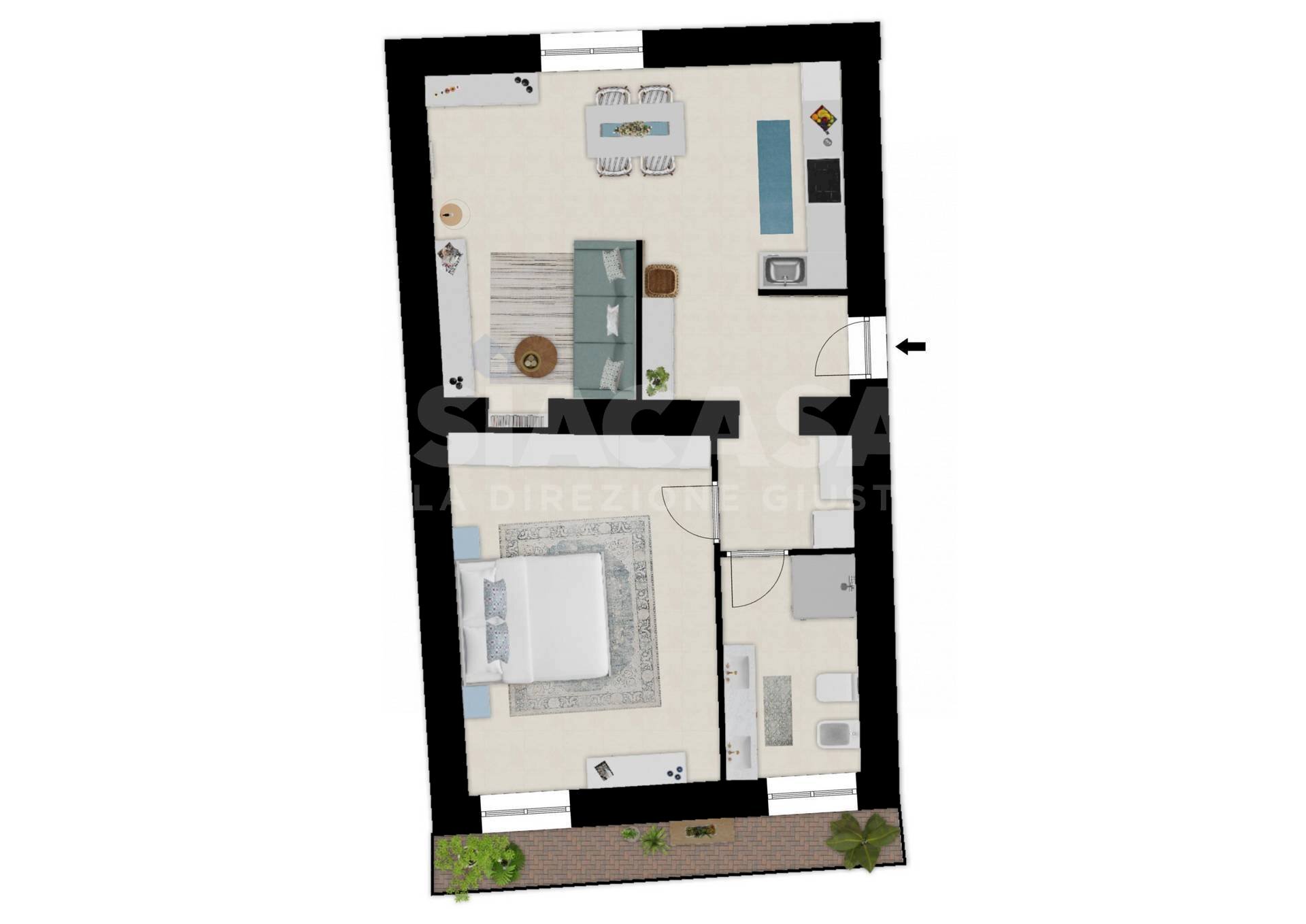 Foto 9 - Two-room apartment VIA XXV APRILE, Cornate d'Adda - floor plans 1