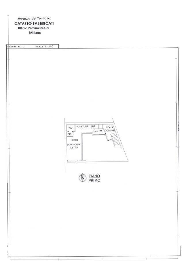 Monolocale via Nicola Antonio Porpora, 149, Milano (zona Casoretto) - planimetria 1