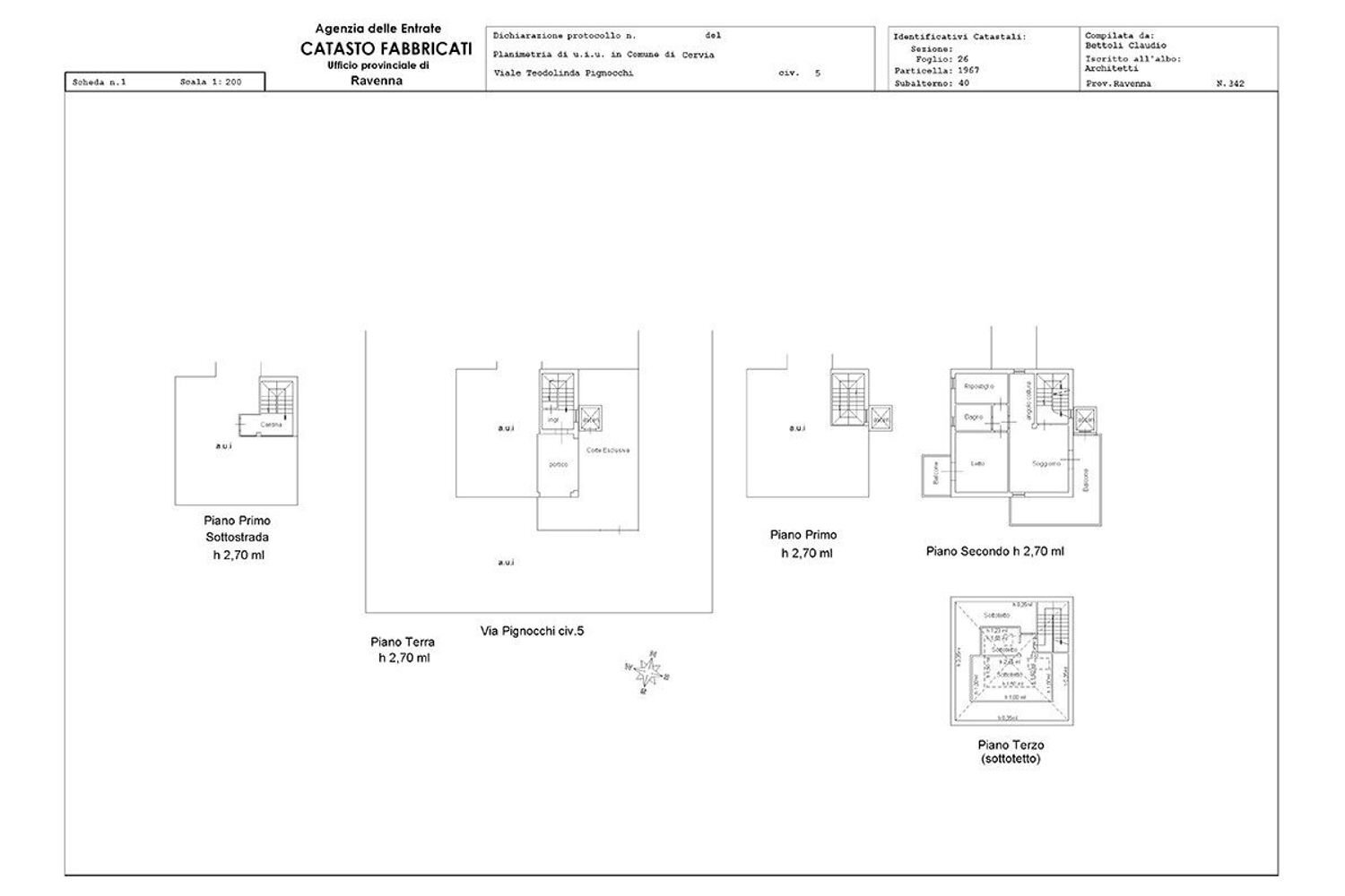 planimetria - Quadrilocale T. Pignocchi
 
5, Cervia - planimetria 1