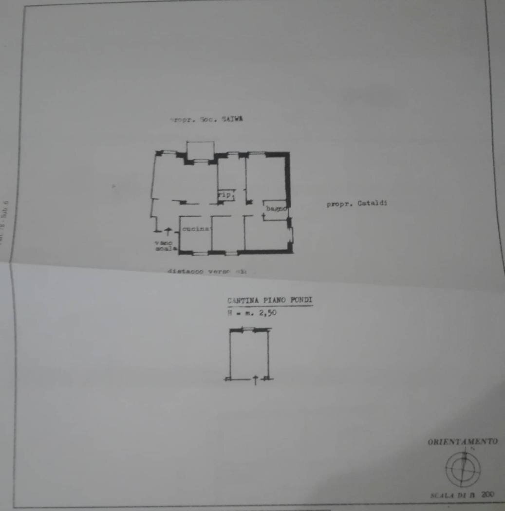 Apartment via Filippo Corridoni, Genova (neighborhood Albaro) - floor plans 1