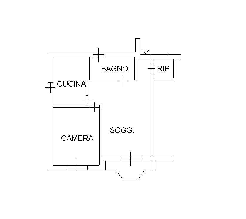 Two-room apartment via SOLONE, 14, Monza (neighborhood San Rocco) - floor plans 1