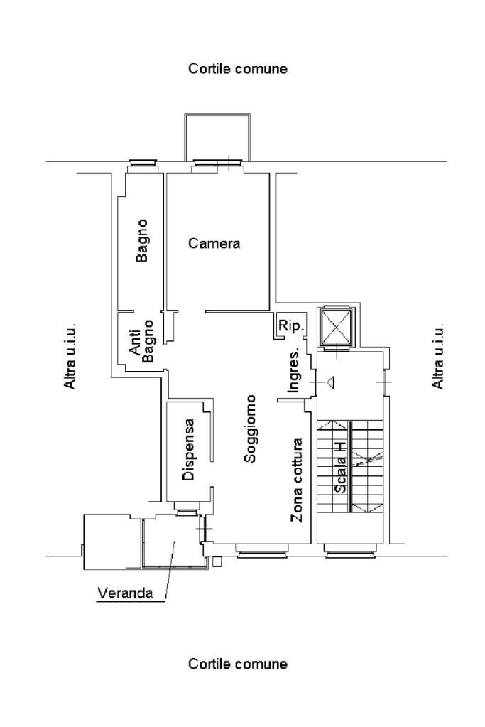 Two-room apartment Via Cavour, Vinovo - floor plans 1