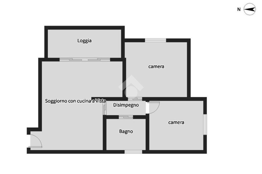 Three-room apartment Largo rovedine, Opera - floor plans 1