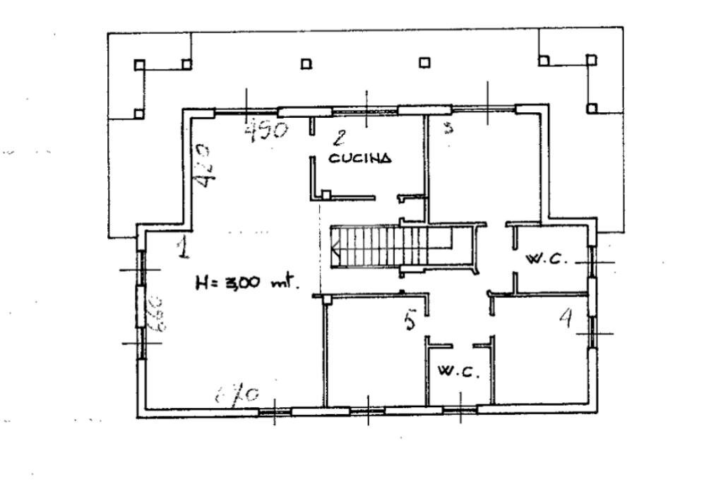Portion of a house Via Strera, Oleggio - floor plans 1