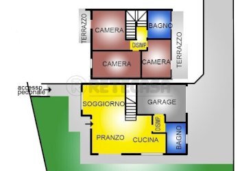 plan colore B - Porzione di casa Via Giuseppe Faggin, Vicenza - foto 5