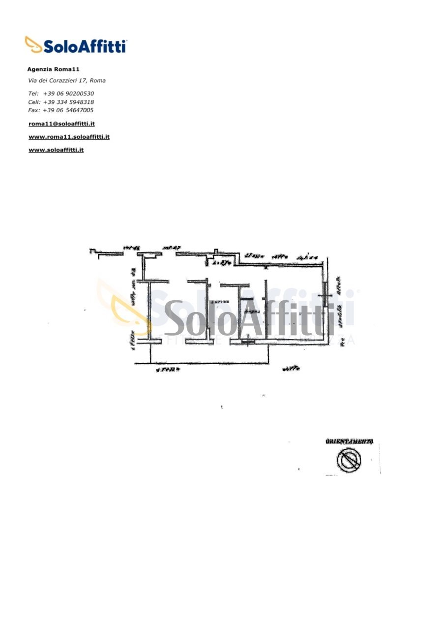 Solo Affitti Roma11 Eur - Planimetria Statilio Ott - Two-room apartment Via Statilio Ottato, Roma - floor plans 1