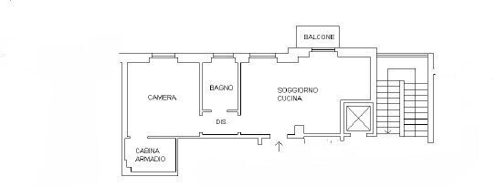 PLAN. invio - Trilocale Bologna (zona Centro Storico) - planimetria 1