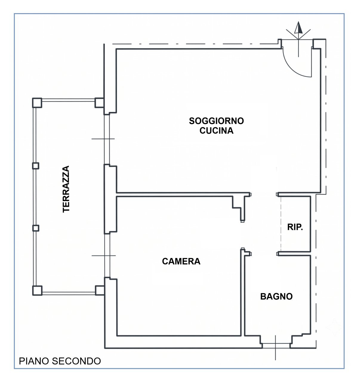 DISEGNO APPARTAMENTO - Two-room apartment Via Piemonte, Brescia - floor plans 1