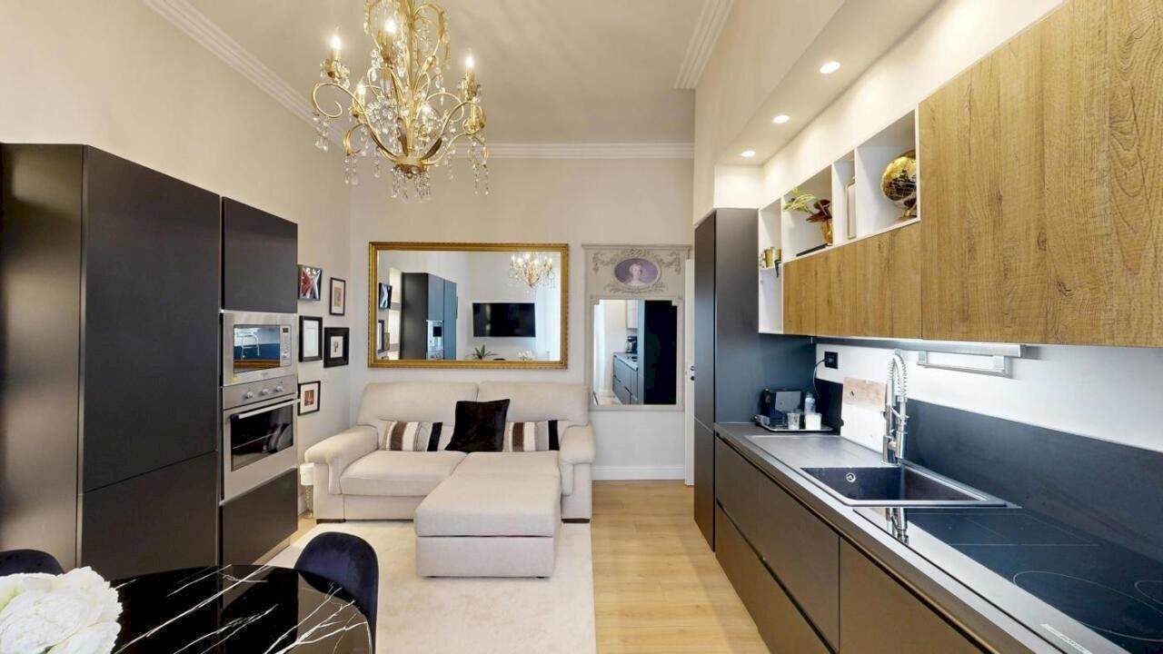 Soggiorno con cucina a vista - One-room apartment Via Matteo Maria Boiardo 33, Milano (neighborhood Turro) - photo 1