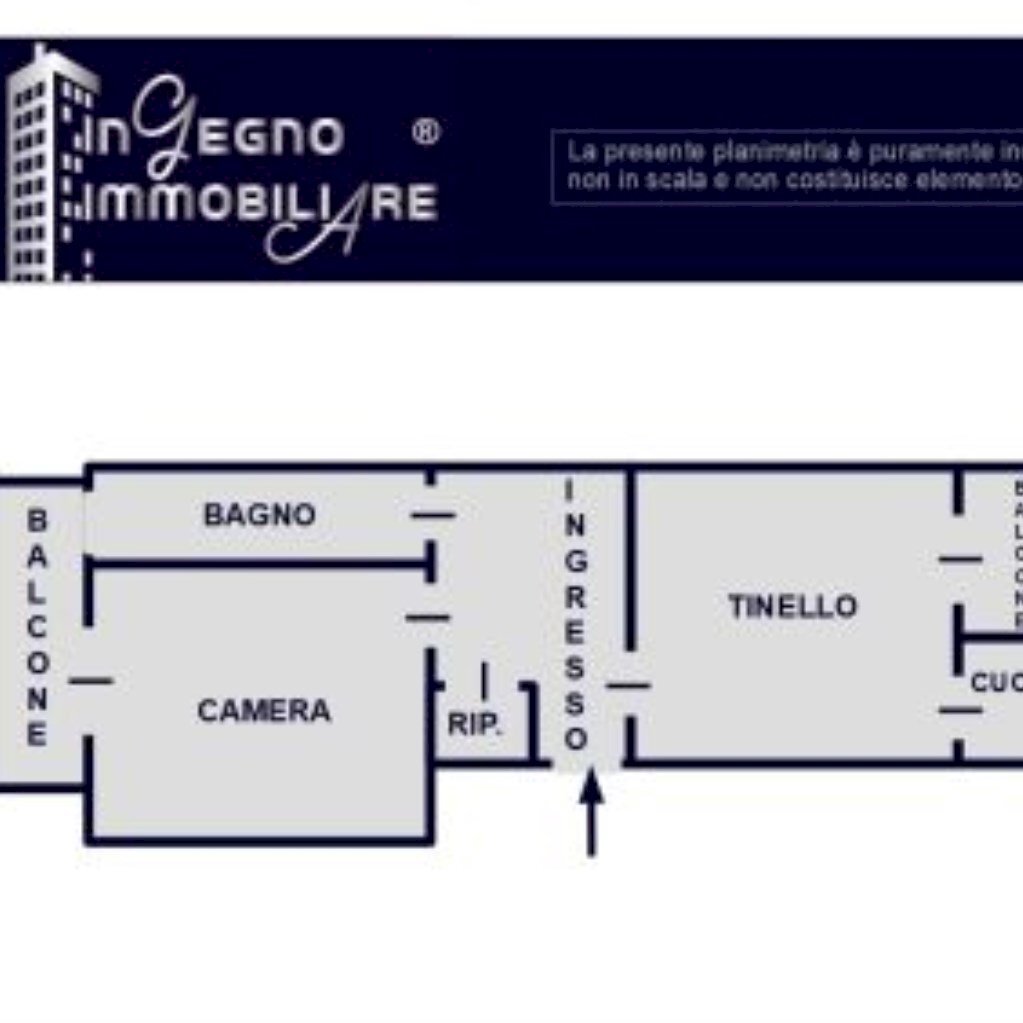 Two-room apartment Lungo Dora Firenze, Torino (neighborhood Aurora) - floor plans 1