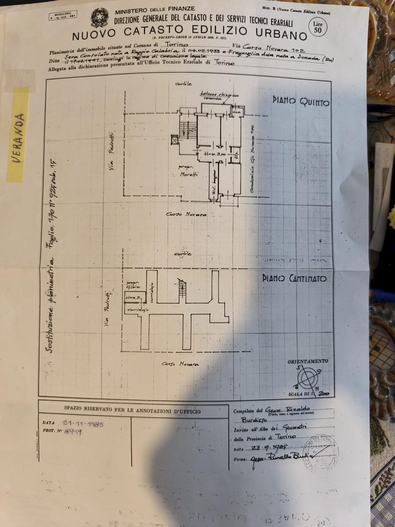 Trilocale corso Novara, 102, Torino (zona Aurora) - planimetria 1