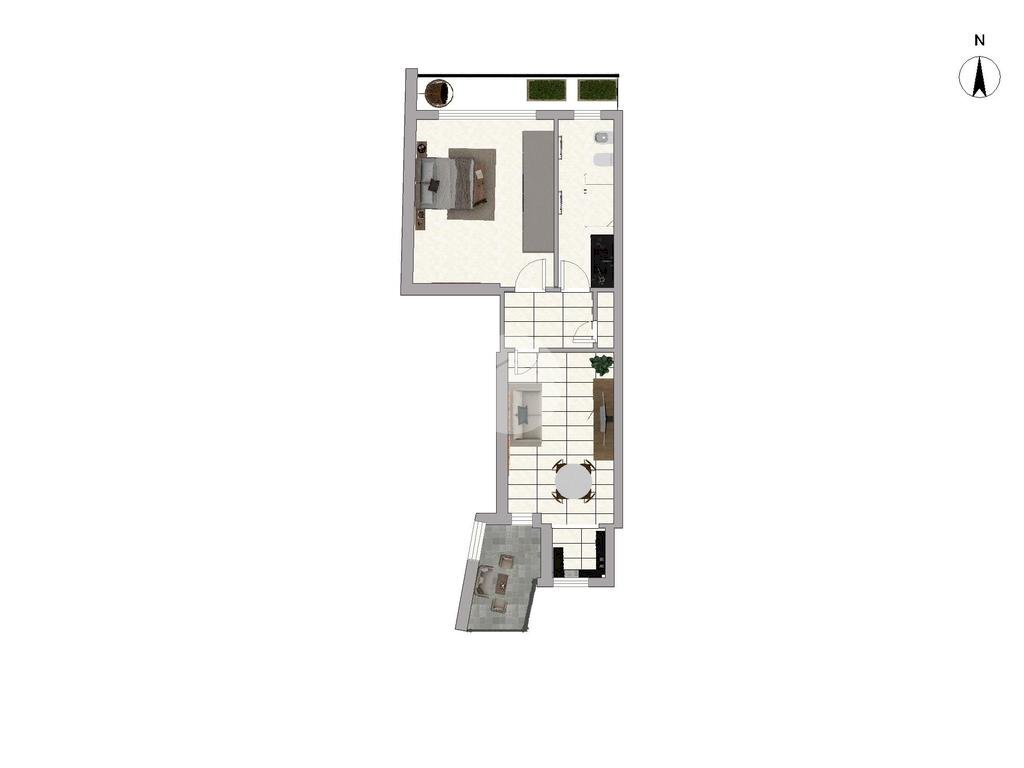 Two-room apartment Via Giordano, Nichelino - floor plans 1