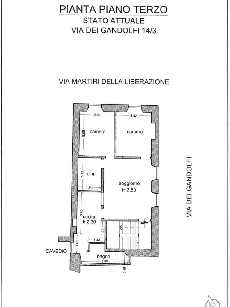Four-room apartment via dei gandolfi, Chiavari - floor plans 1