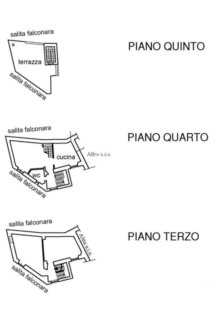 Four-room apartment Salita Falconara, Lerici - floor plans 1