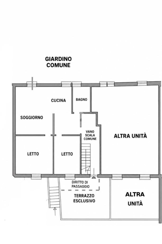 Three-room apartment Frazione Melezet, Bardonecchia - floor plans 1