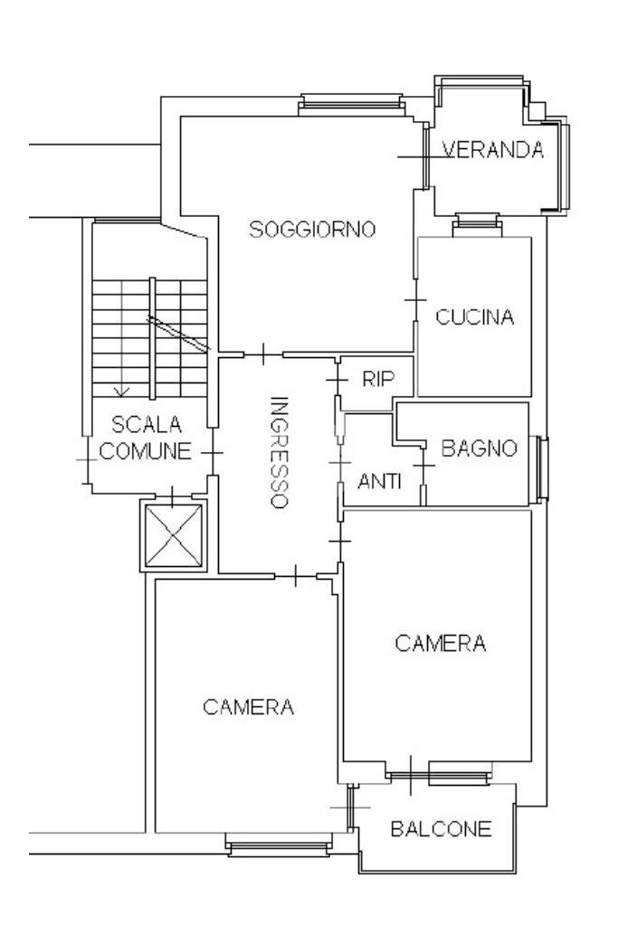 Four-room apartment Via Monte Rosa, Piossasco - floor plans 1