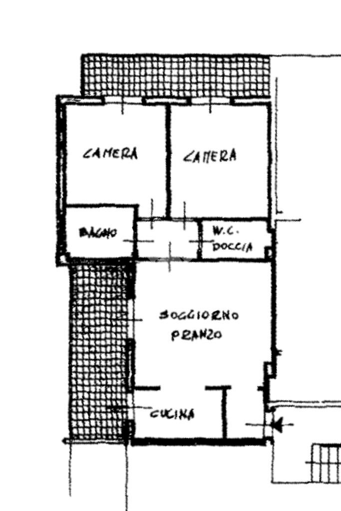 Three-room apartment Viale Chianciano, Riccione - floor plans 1