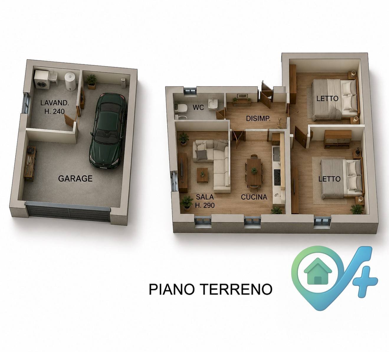 Foto 1 - Three-room apartment via San Rocco
 
36, Cavriana - floor plans 1