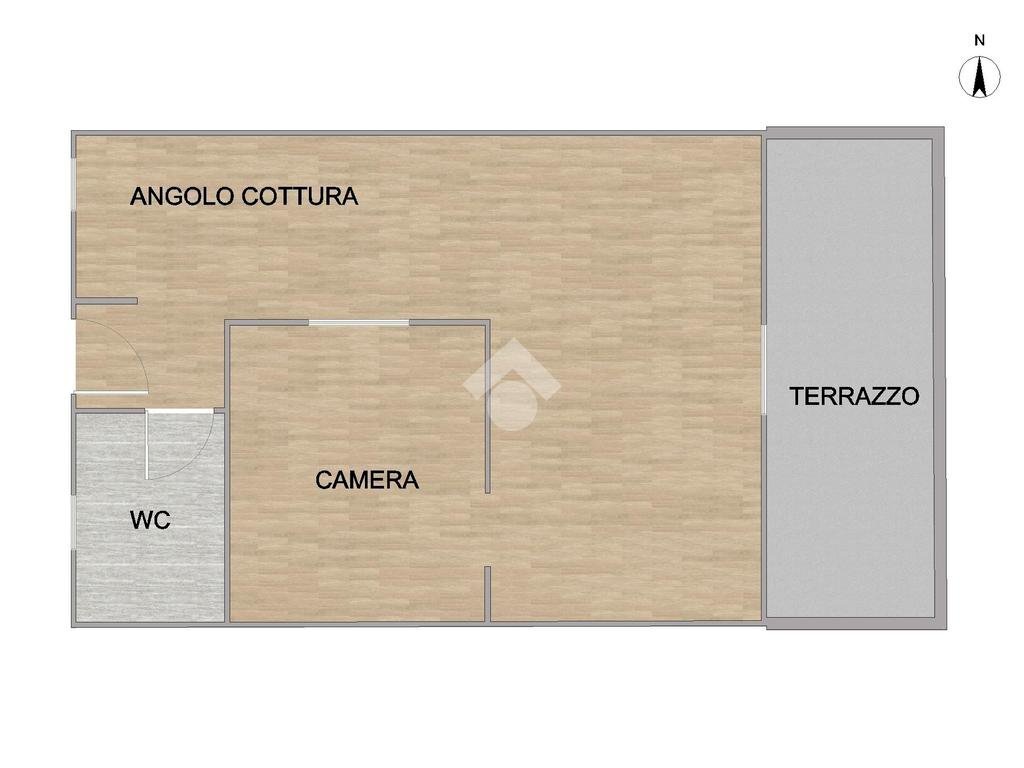 Monolocale Via Barnaba Oriani, Milano - planimetria 1