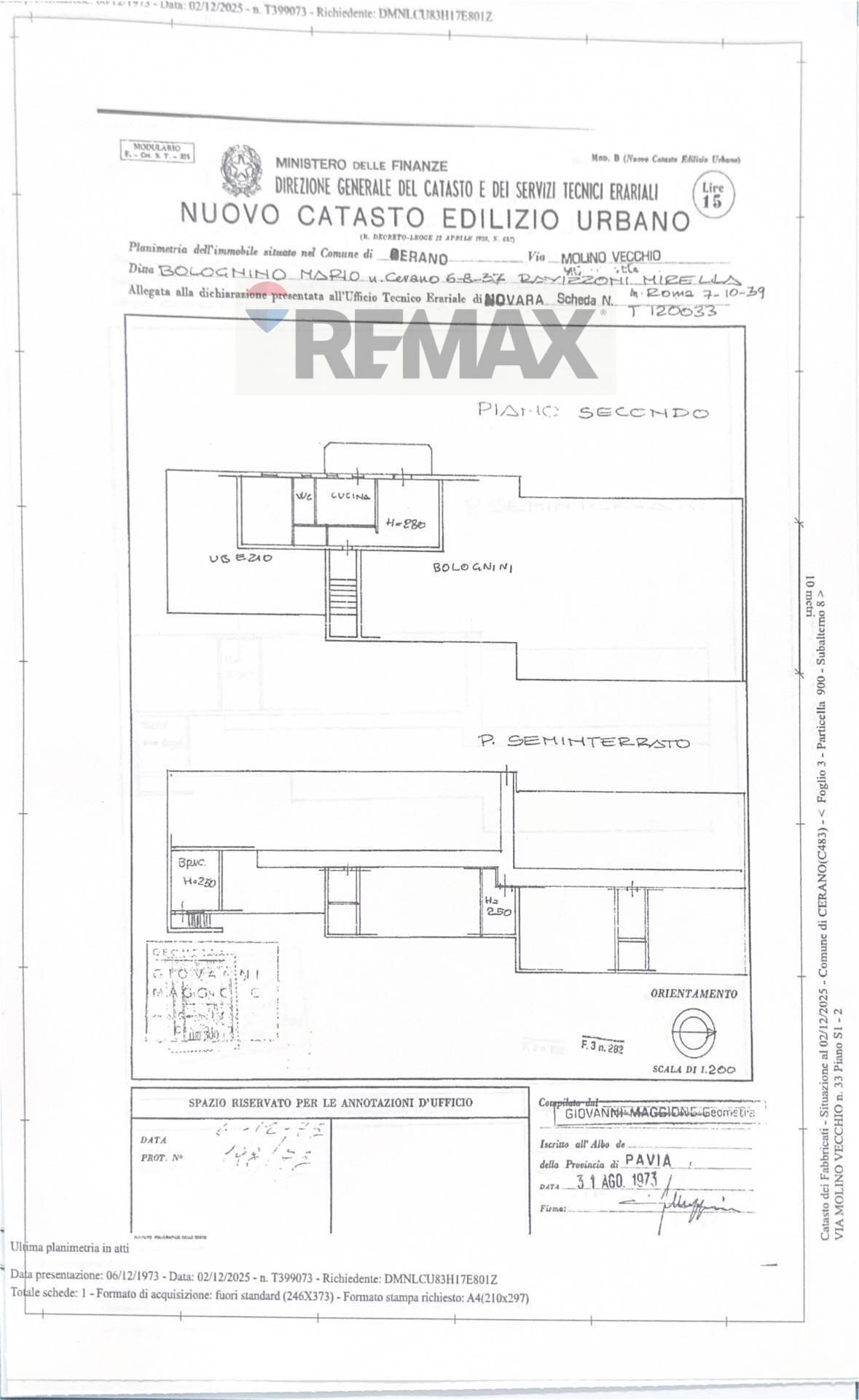 Pianta 2D - Two-room apartment VIA MULINO VECCHIO
 
43, Cerano - floor plans 1