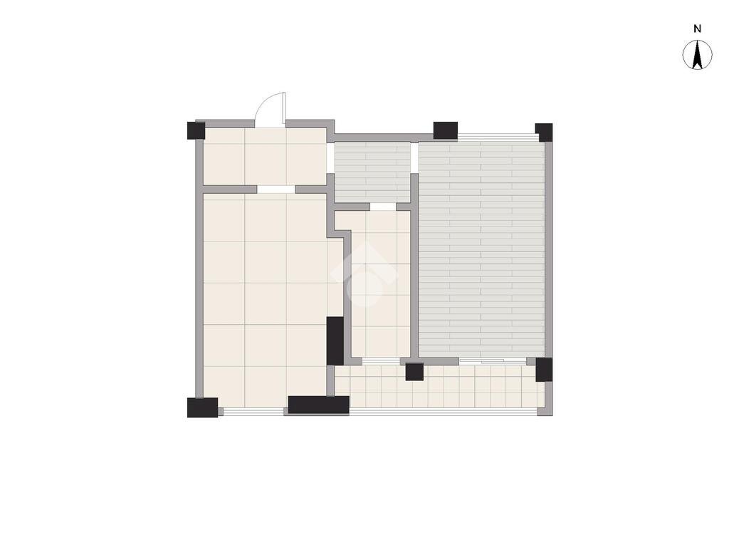 Bilocale Via Lorenteggio, Milano (zona Giambellino) - planimetria 1