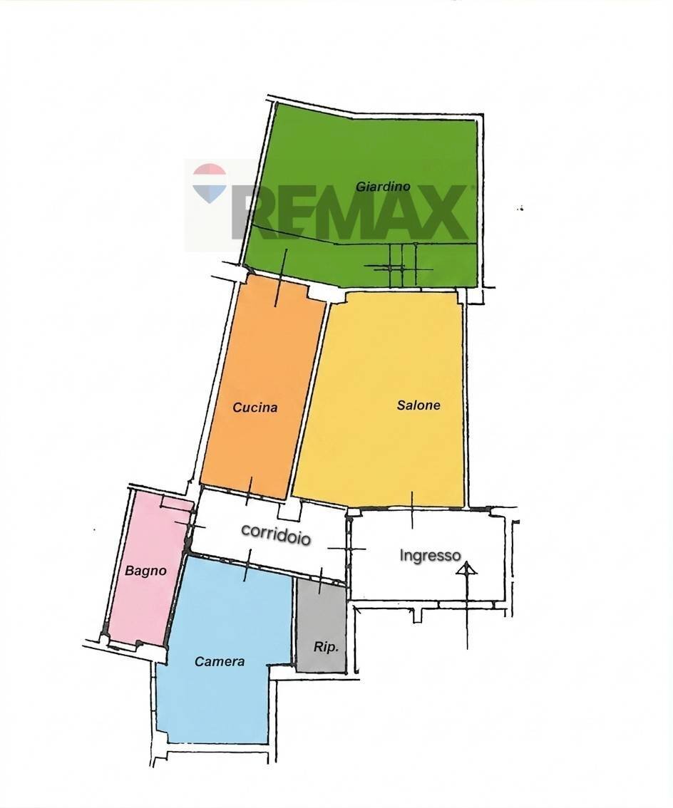 Pianta 2D - Two-room apartment Via Raffaele De Cesare
 
30, Roma - floor plans 1